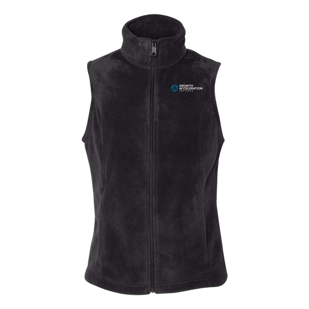 growthaccelerationpartners-columbia-womens-fleece-vest-embroidery-leftchest-212471-black-flat-front