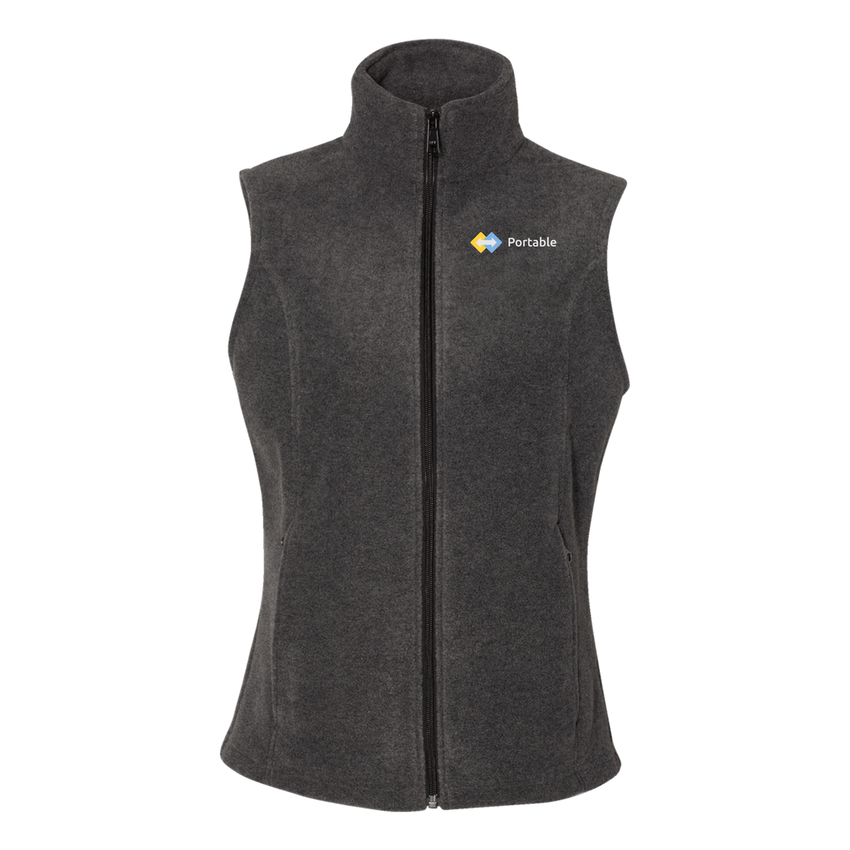 portable-columbia-womens-fleece-vest-embroidery-leftchest-212471-charcoalheather-flat-front