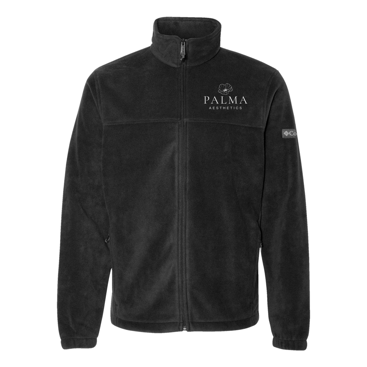 palmaaesthetics-columbia-mens-fleece-jacket-embroidery-leftchest-212478-black-flat-front