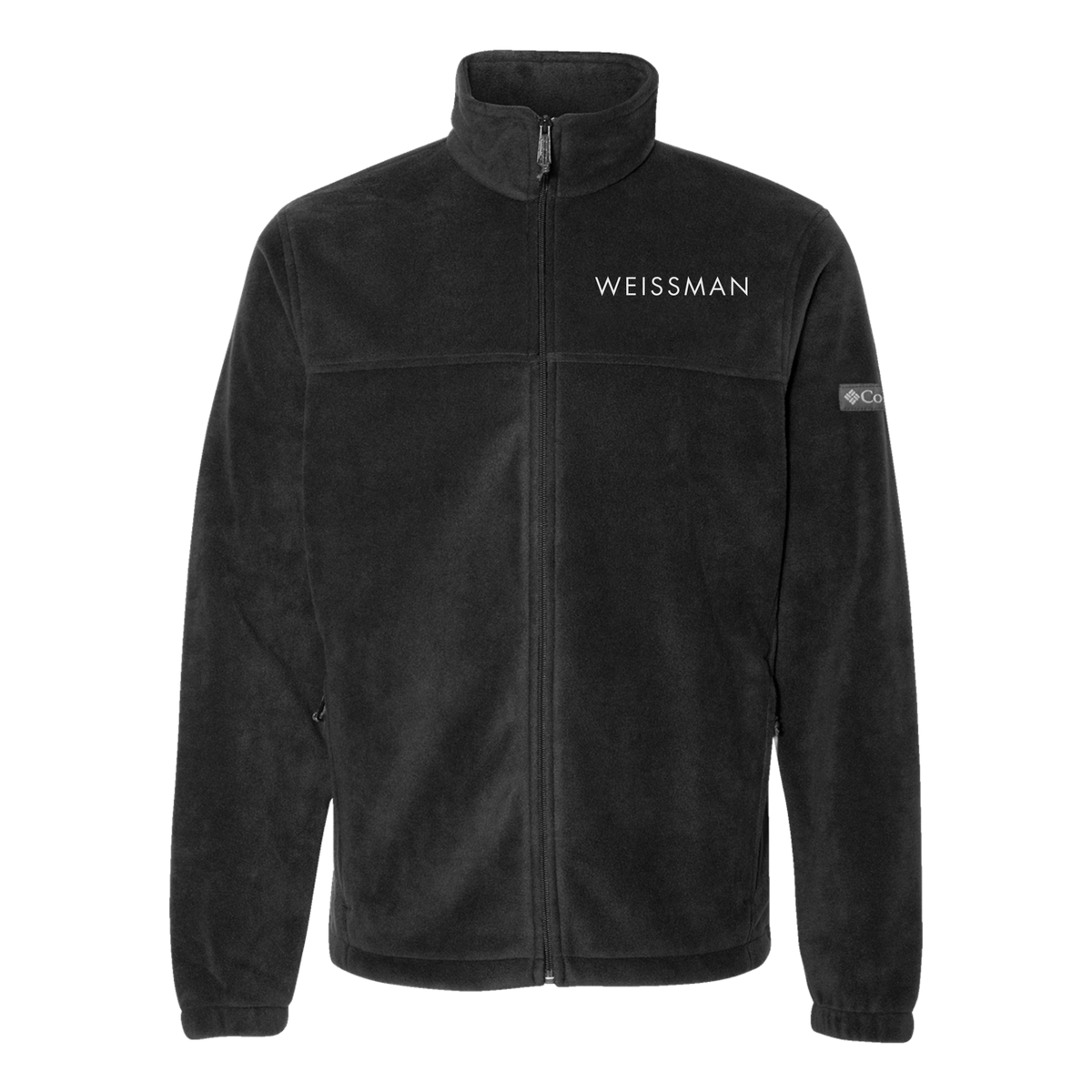 weissmans-columbia-mens-fleece-jacket-embroidery-leftchest-212478-black-flat-front
