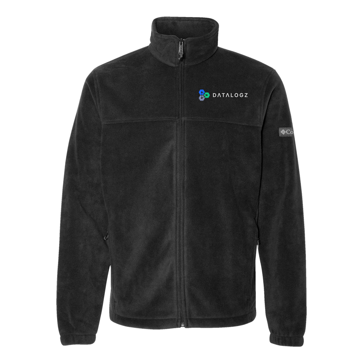 datalogz-columbia-mens-fleece-jacket-embroidery-leftchest-212478-black-flat-front