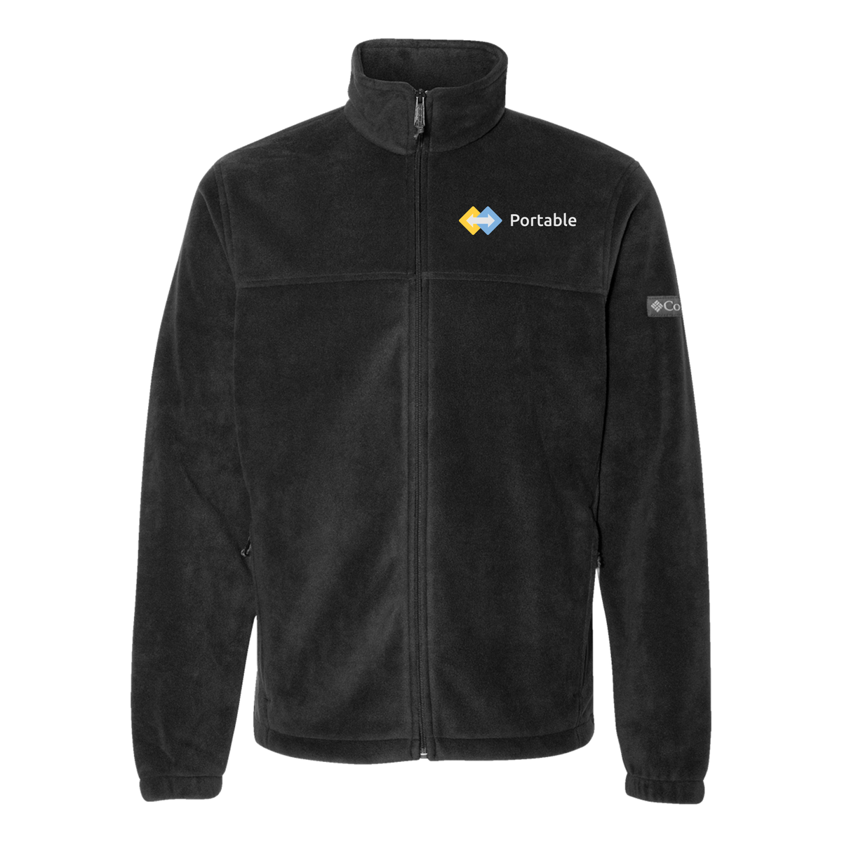 portable-columbia-mens-fleece-jacket-embroidery-leftchest-212478-black-flat-front