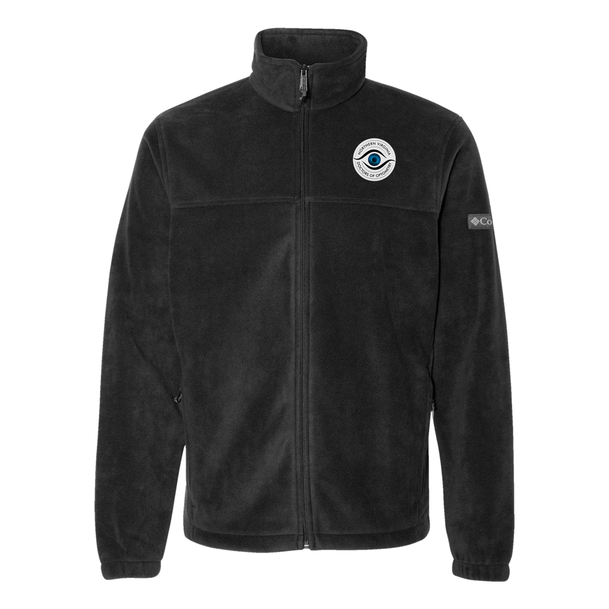 novaeyedocs-columbia-mens-fleece-jacket-embroidery-leftchest-212478-black-flat-front