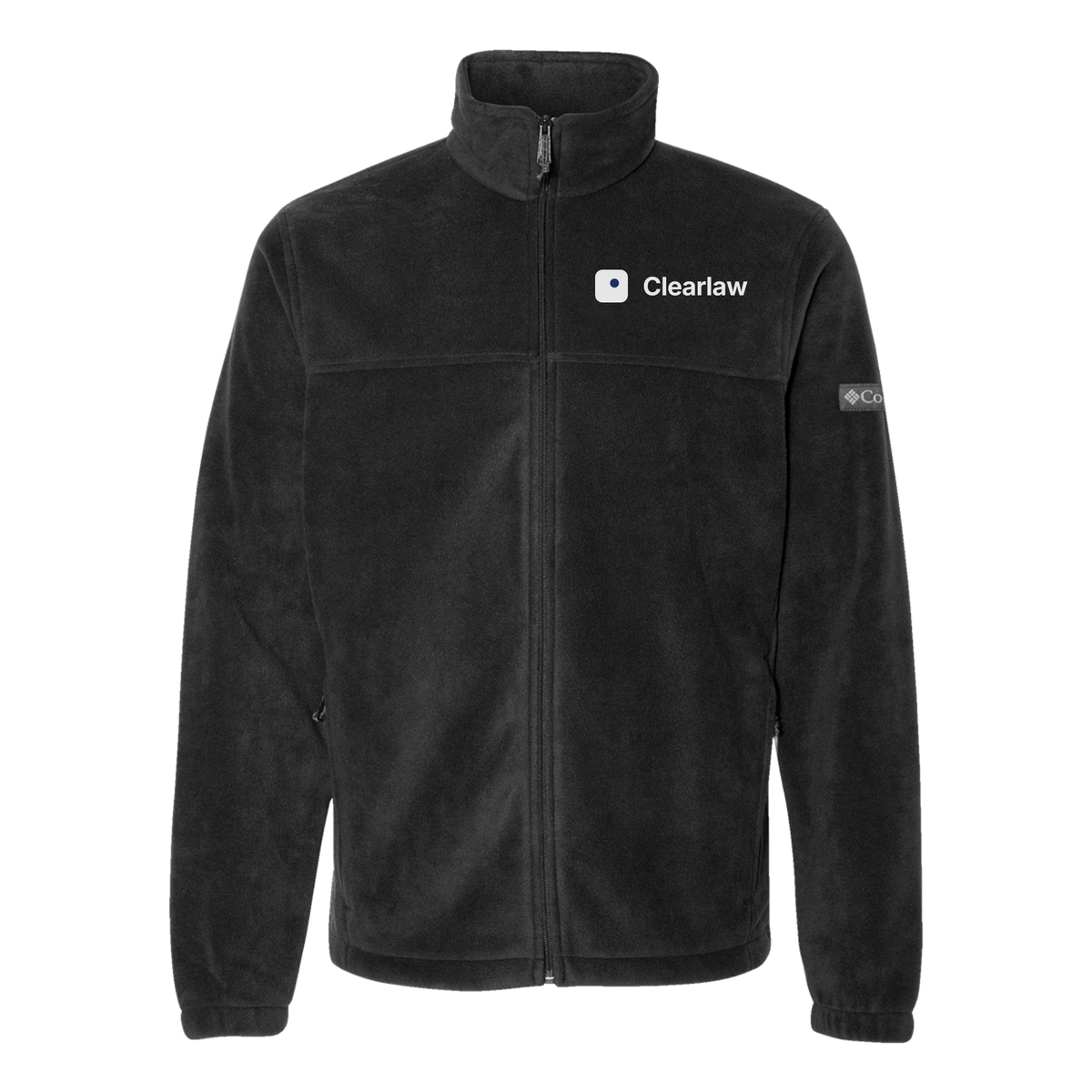 clearlaw-columbia-mens-fleece-jacket-embroidery-leftchest-212478-black-flat-front
