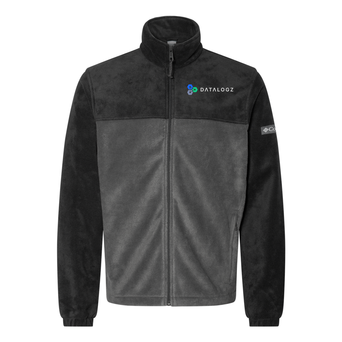 datalogz-columbia-mens-fleece-jacket-embroidery-leftchest-212478-blackgrill-flat-front