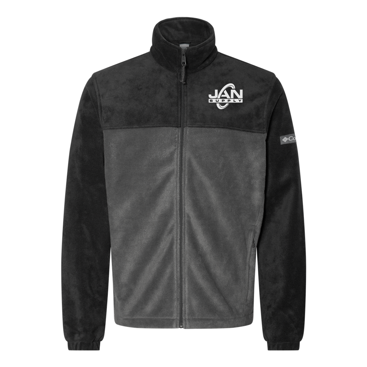 jan-pro-columbia-mens-fleece-jacket-embroidery-leftchest-212478-blackgrill-flat-front