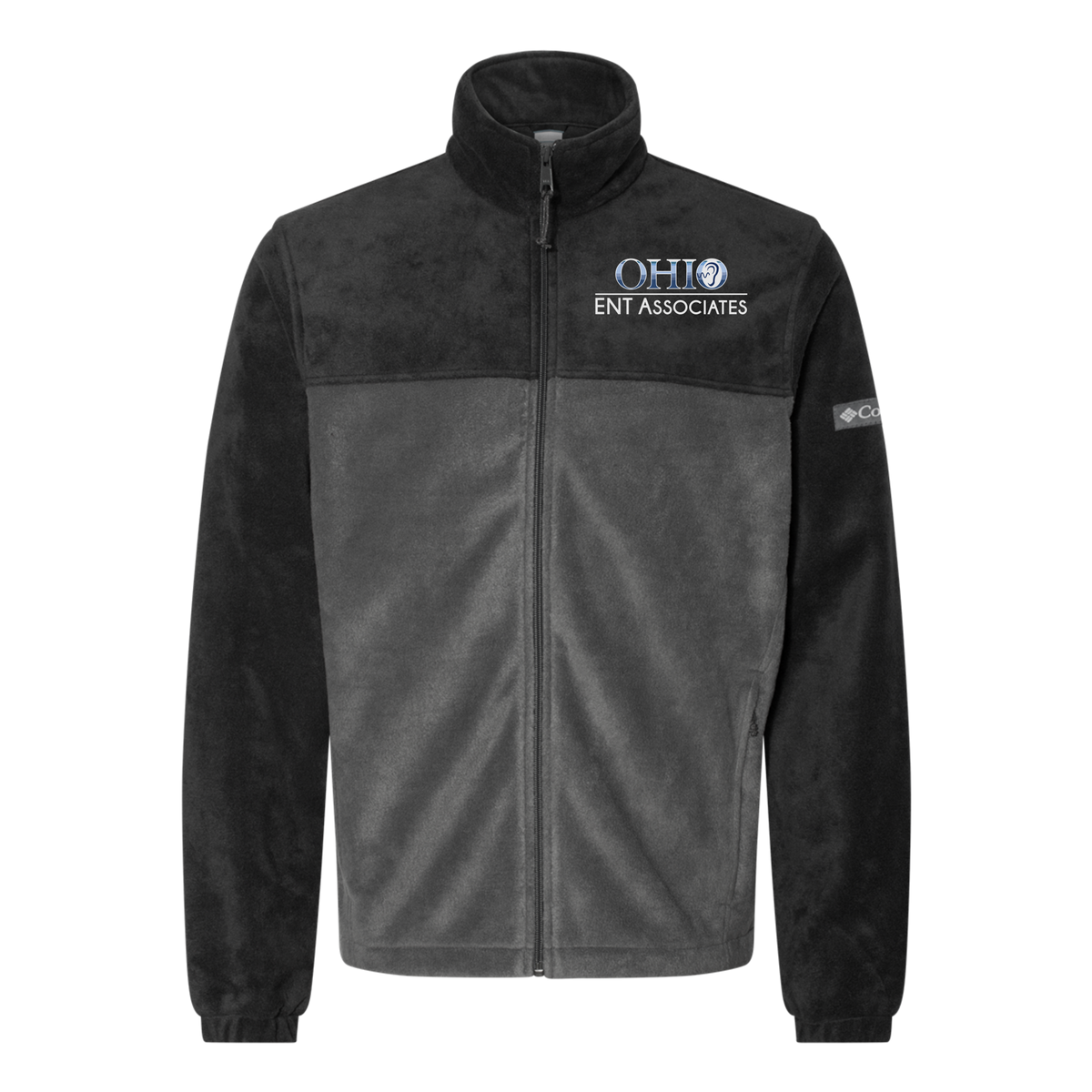 ohioentaudiology-columbia-mens-fleece-jacket-embroidery-leftchest-212478-blackgrill-flat-front