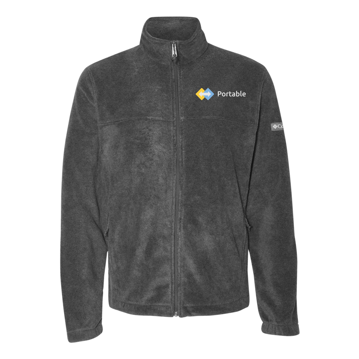 portable-columbia-mens-fleece-jacket-embroidery-leftchest-212478-charcoalheather-flat-front