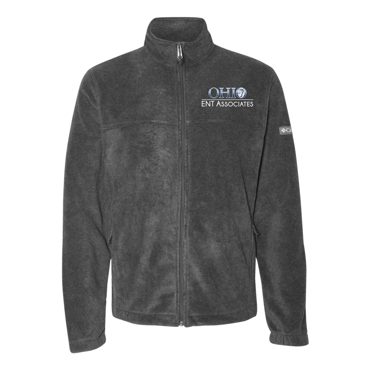 ohioentaudiology-columbia-mens-fleece-jacket-embroidery-leftchest-212478-charcoalheather-flat-front