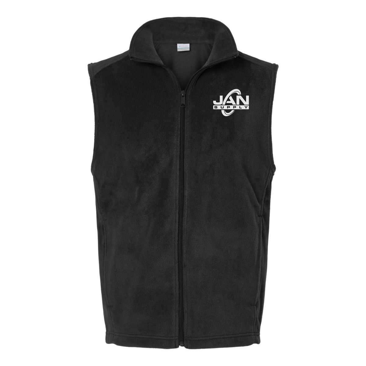 jan-pro-columbia-mens-fleece-vest-embroidery-leftchest-212488-black-flat-front
