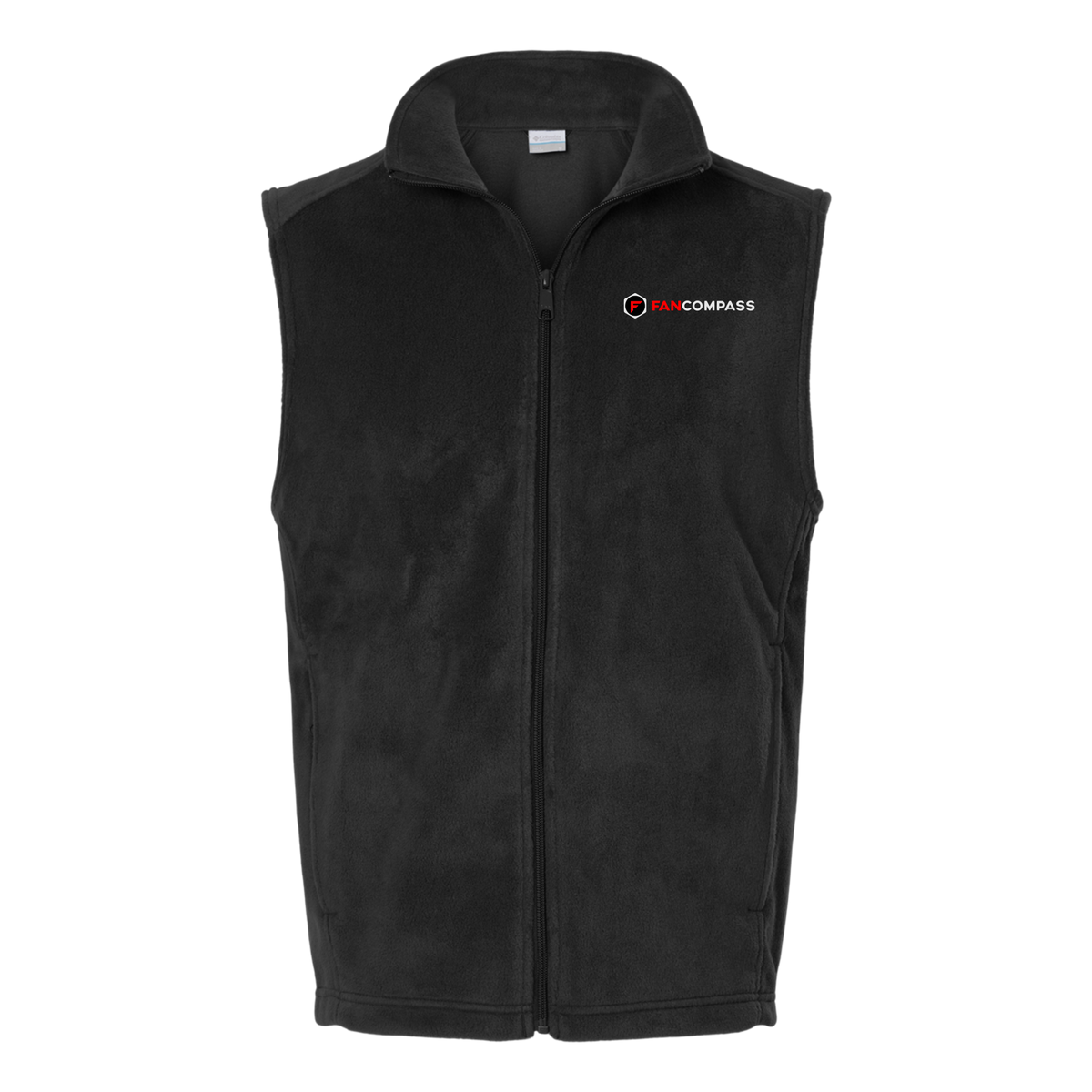 fancompass-columbia-mens-fleece-vest-embroidery-leftchest-212488-black-flat-front