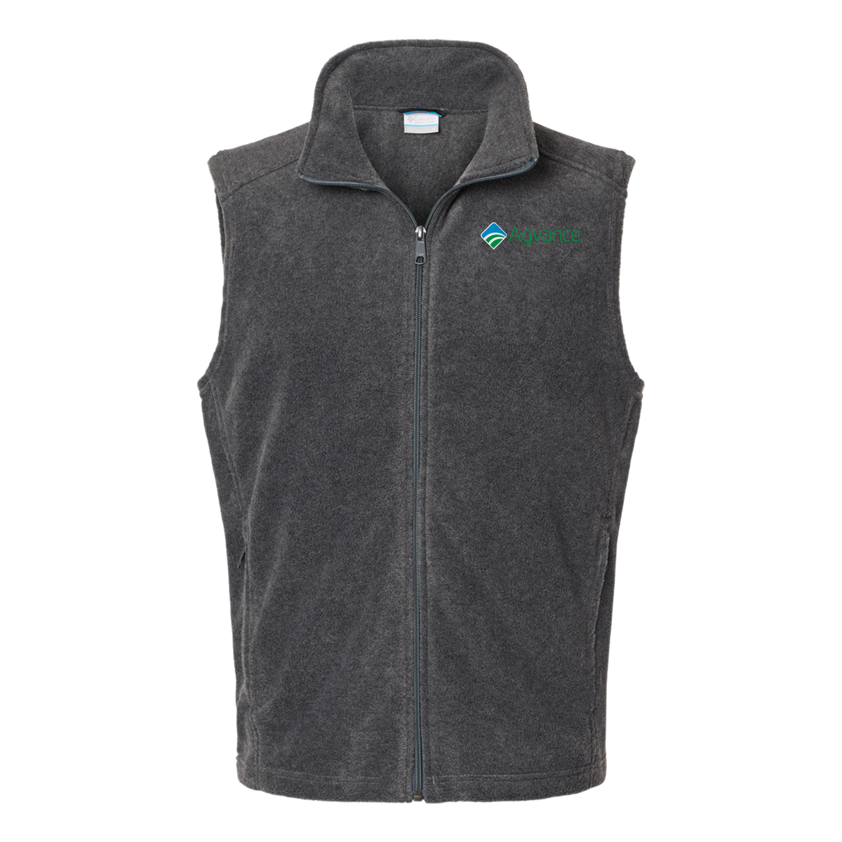 agvance-columbia-mens-fleece-vest-embroidery-leftchest-212488-charcoalheather-flat-front