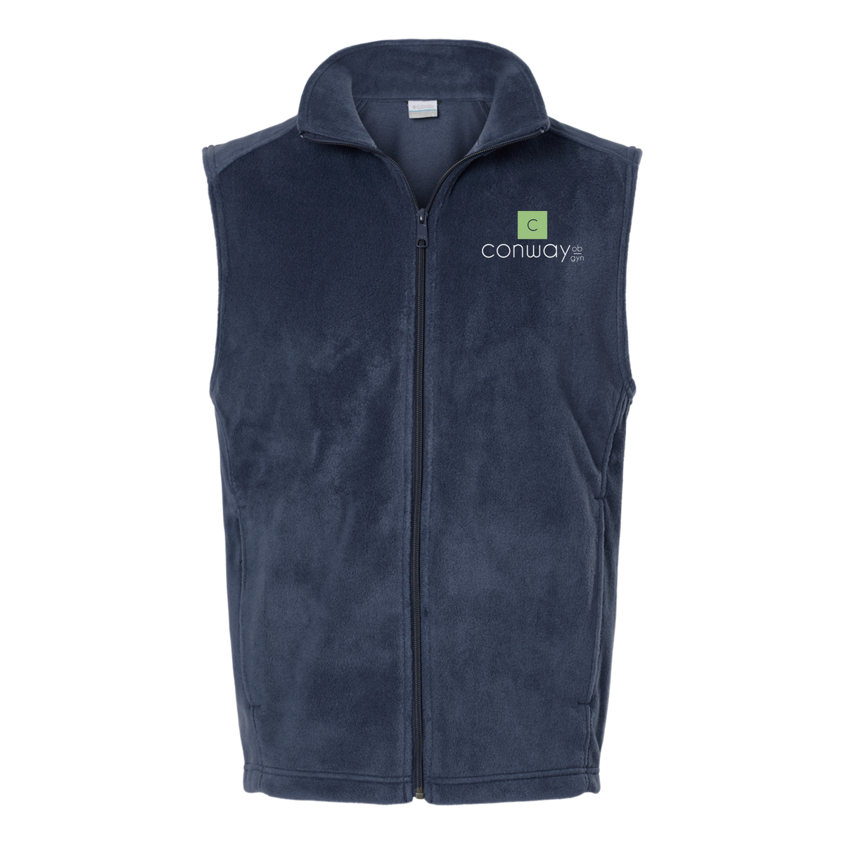 conwayobgyn-columbia-mens-fleece-vest-embroidery-leftchest-212488-collegiatenavy-flat-front