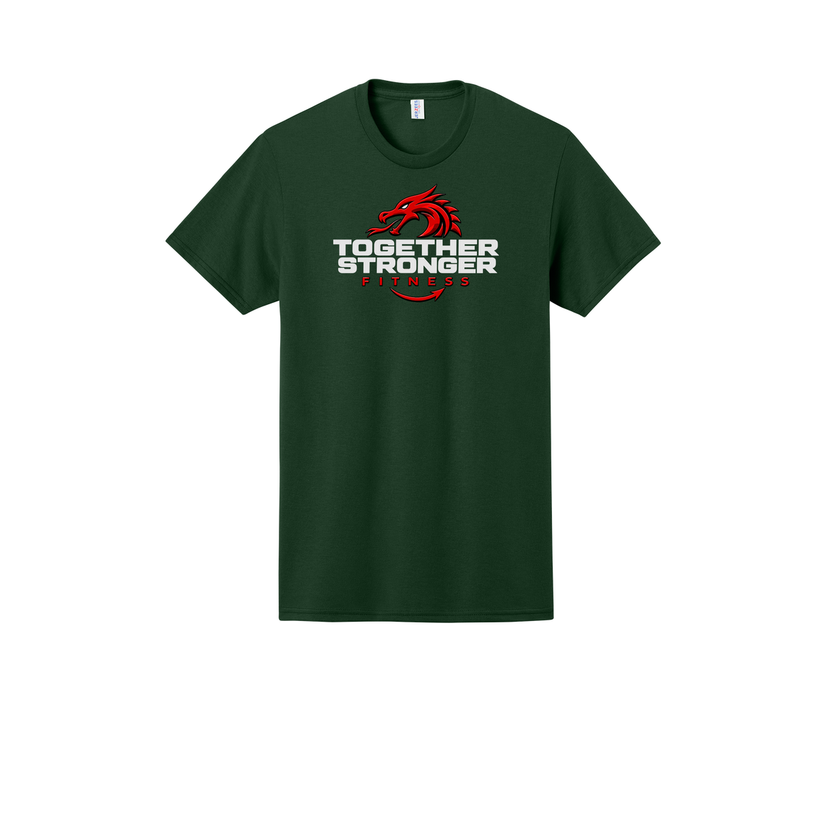 togetherstrongerfitness-jerzees-dri-power-cotton-poly-tee-dtf-front-29M-forestgreen-flat-front