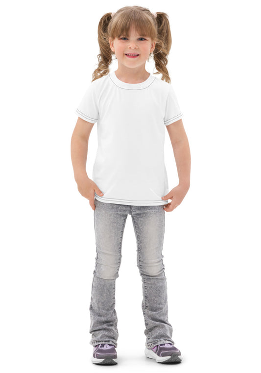 All-Over Print Kids Cotton Crew Neck T-Shirt