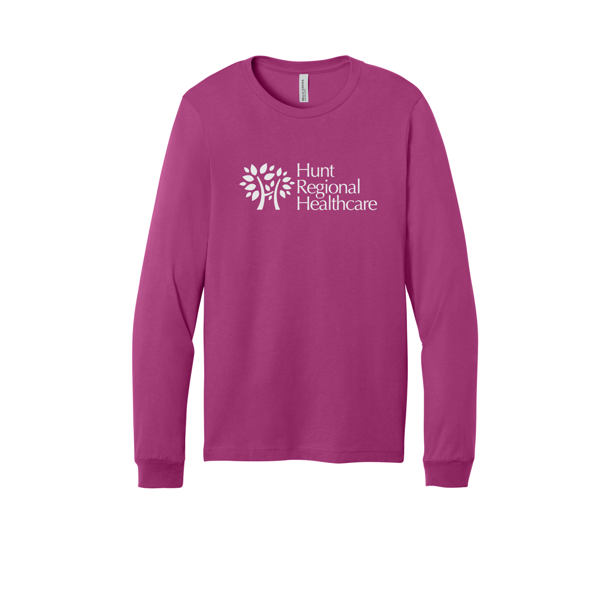 huntregional-all-season-medical-long-sleeve-tee-dtf-front-3501-berry-flat-front