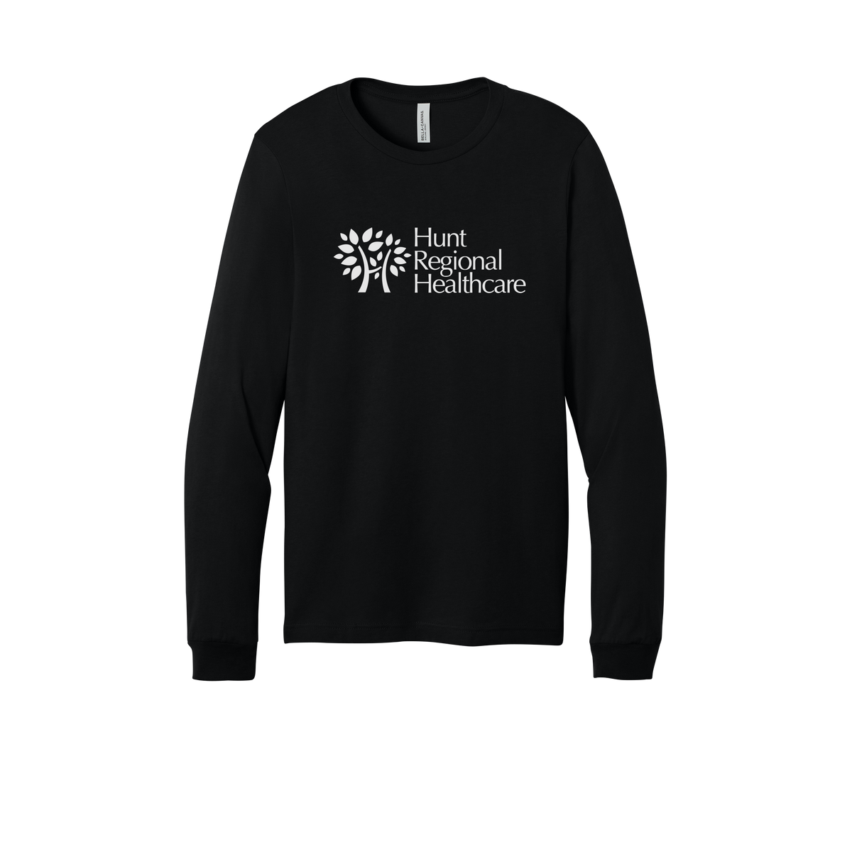 huntregional-all-season-medical-long-sleeve-tee-dtf-front-3501-black-flat-front