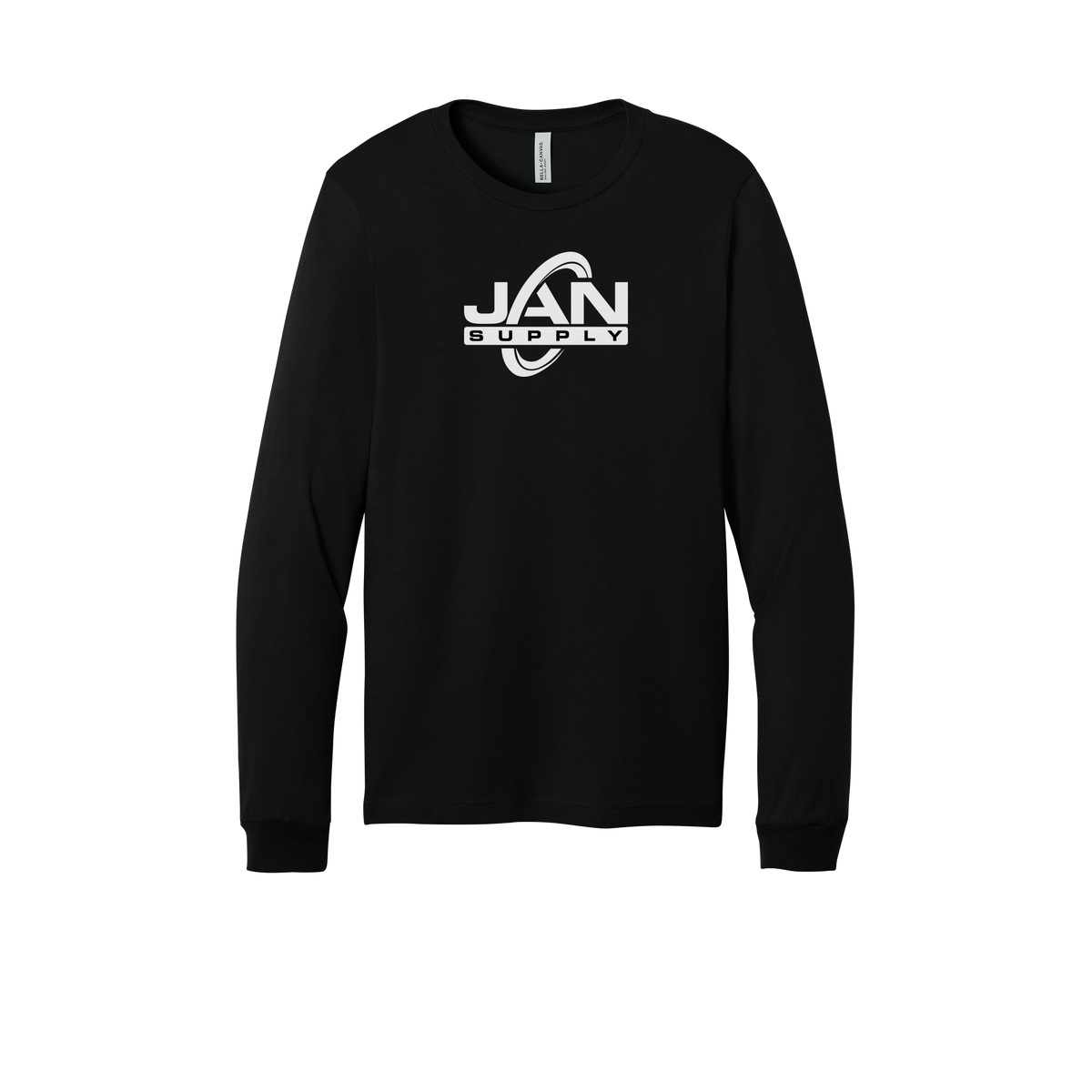 jan-pro-all-season-long-sleeve-tee-dtf-front-3501-black-flat-front