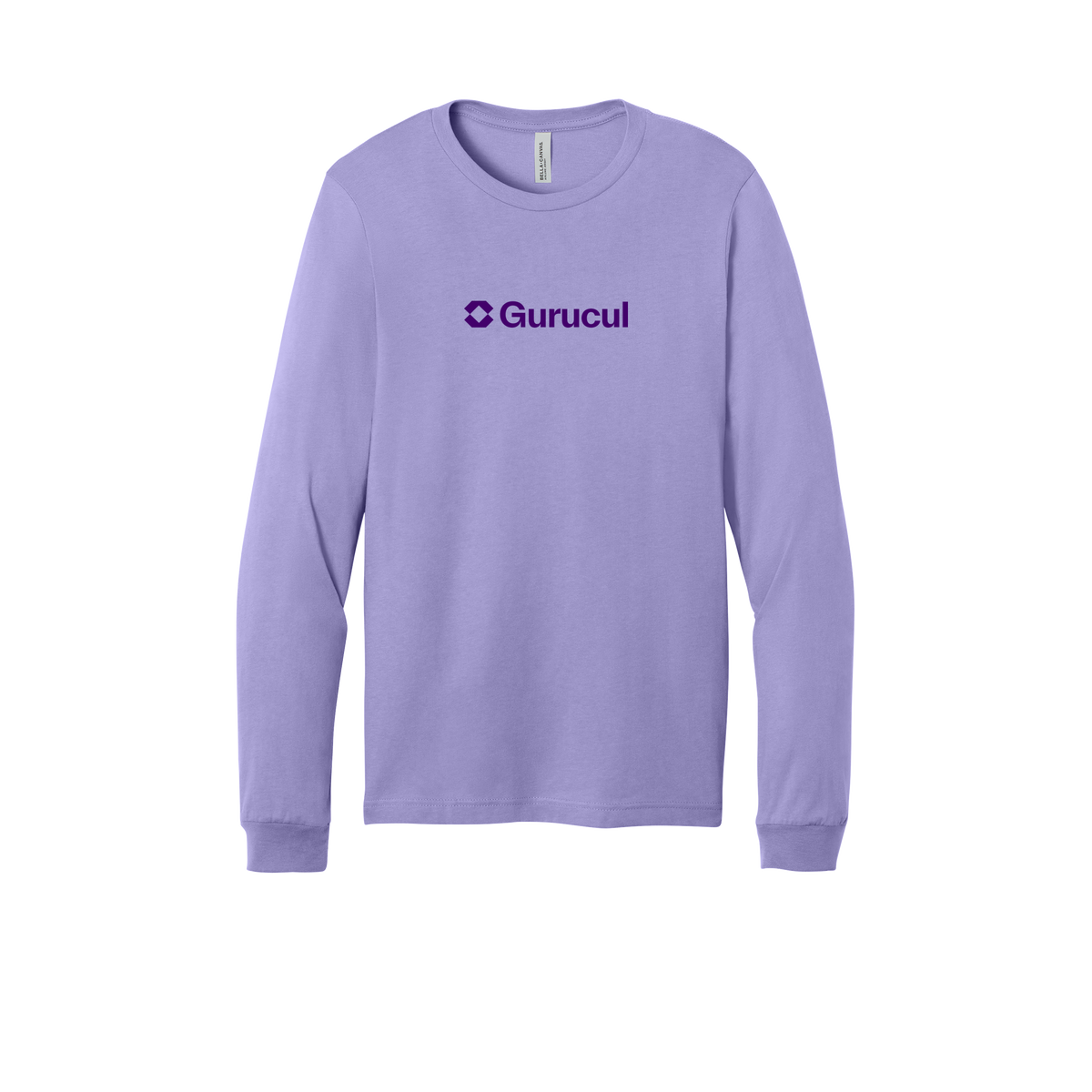 gurucul-all-season-long-sleeve-tee-dtf-front-3501-darklavender-flat-front