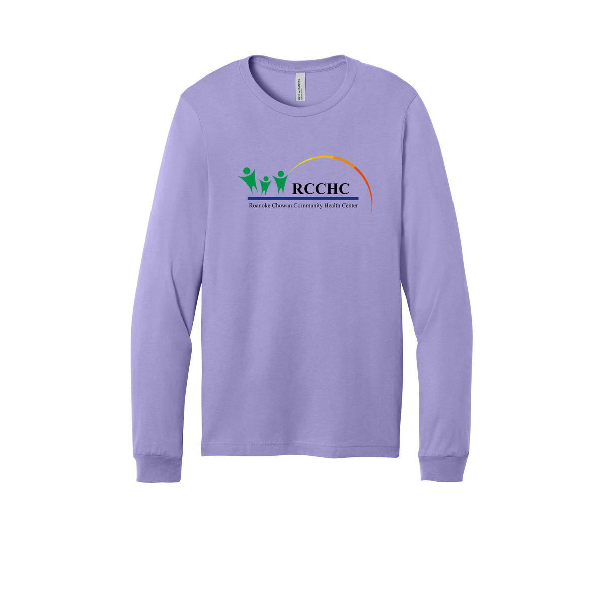rcchc-all-season-medical-long-sleeve-tee-dtf-front-3501-darklavender-flat-front