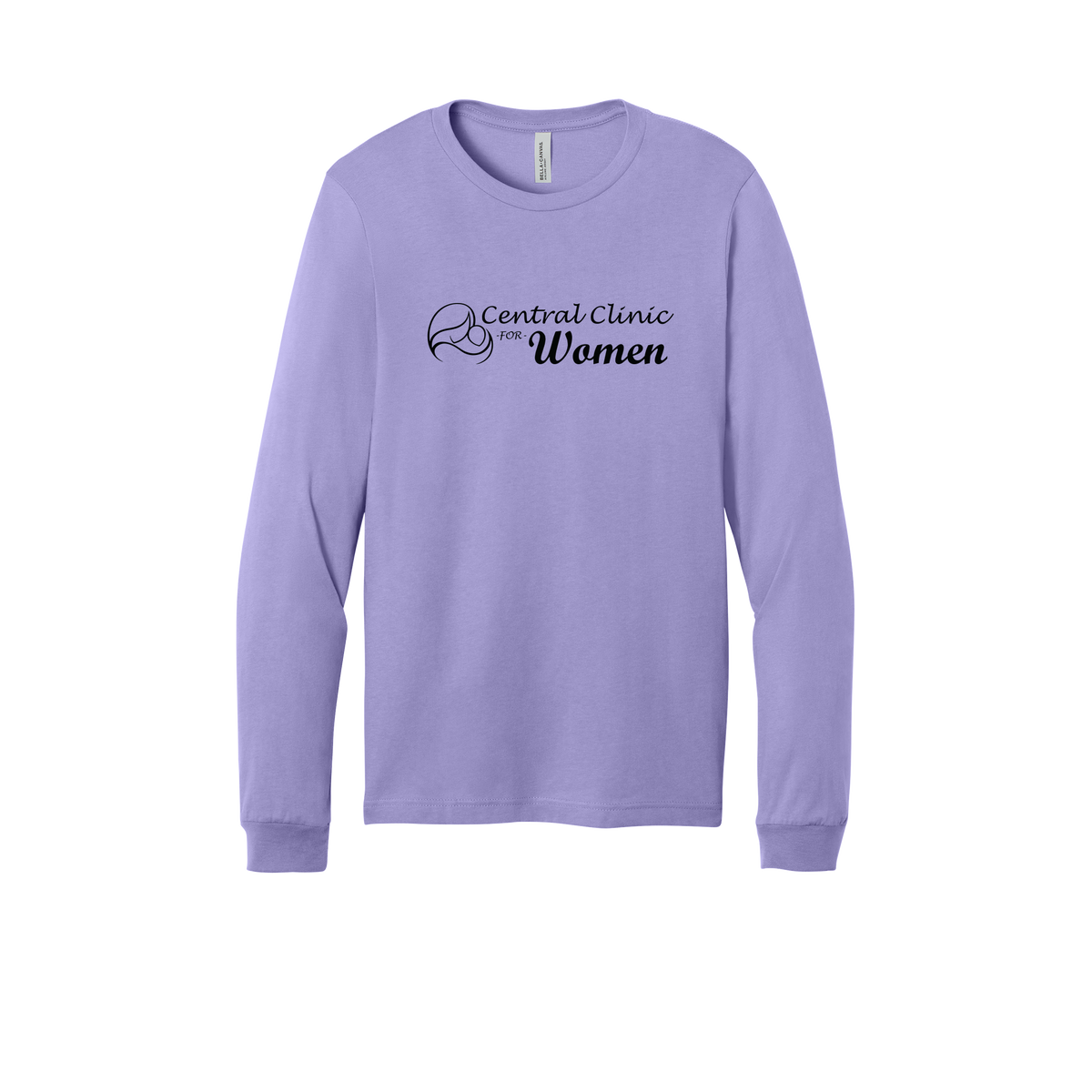 centralclinicforwomen-all-season-medical-long-sleeve-tee-dtf-front-3501-darklavender-flat-front