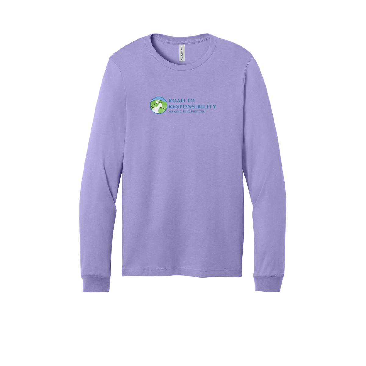 roadtoresponsibility-all-season-long-sleeve-tee-dtf-front-3501-darklavender-flat-front