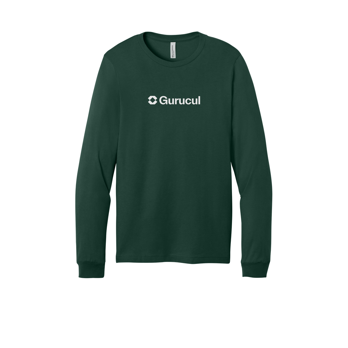 gurucul-all-season-long-sleeve-tee-dtf-front-3501-forest-flat-front