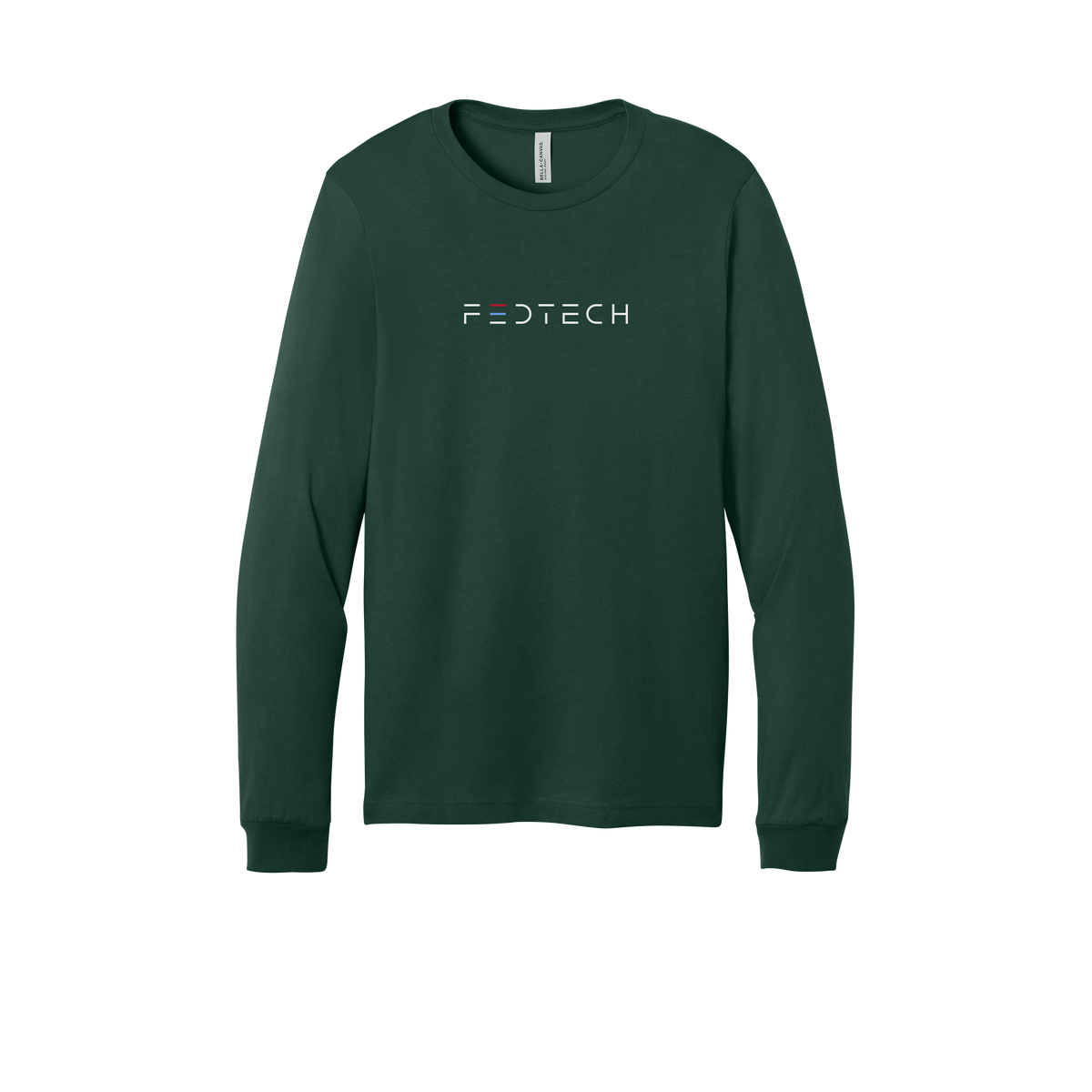 fedtech-all-season-long-sleeve-tee-dtf-front-3501-forest-flat-front