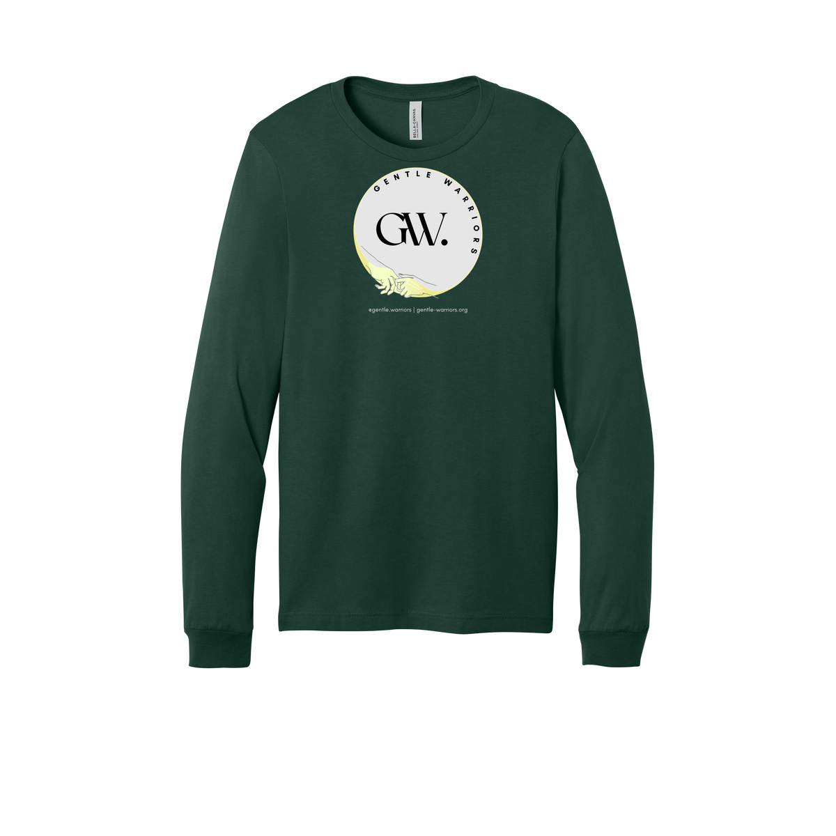 gentle-warriors-all-season-long-sleeve-tee-dtf-front-3501-forest-flat-front