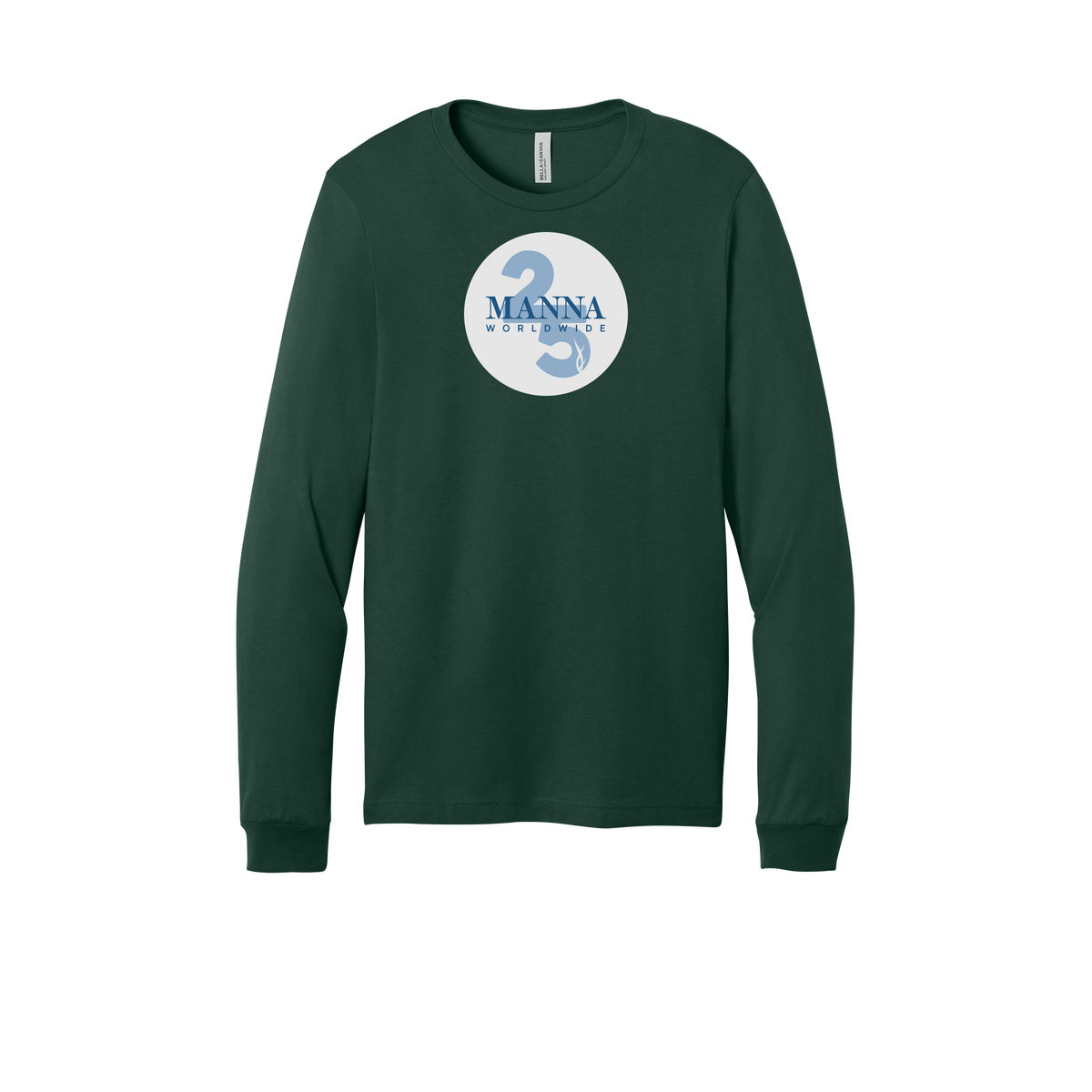 mannaworldwide-all-season-long-sleeve-tee-dtf-front-3501-forest-flat-front