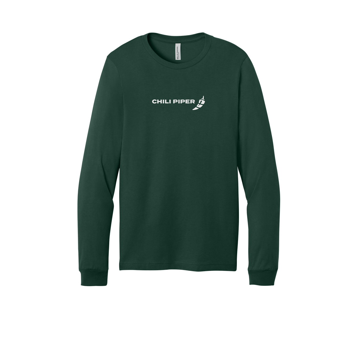 chilipiper-all-season-long-sleeve-tee-dtf-front-3501-forest-flat-front