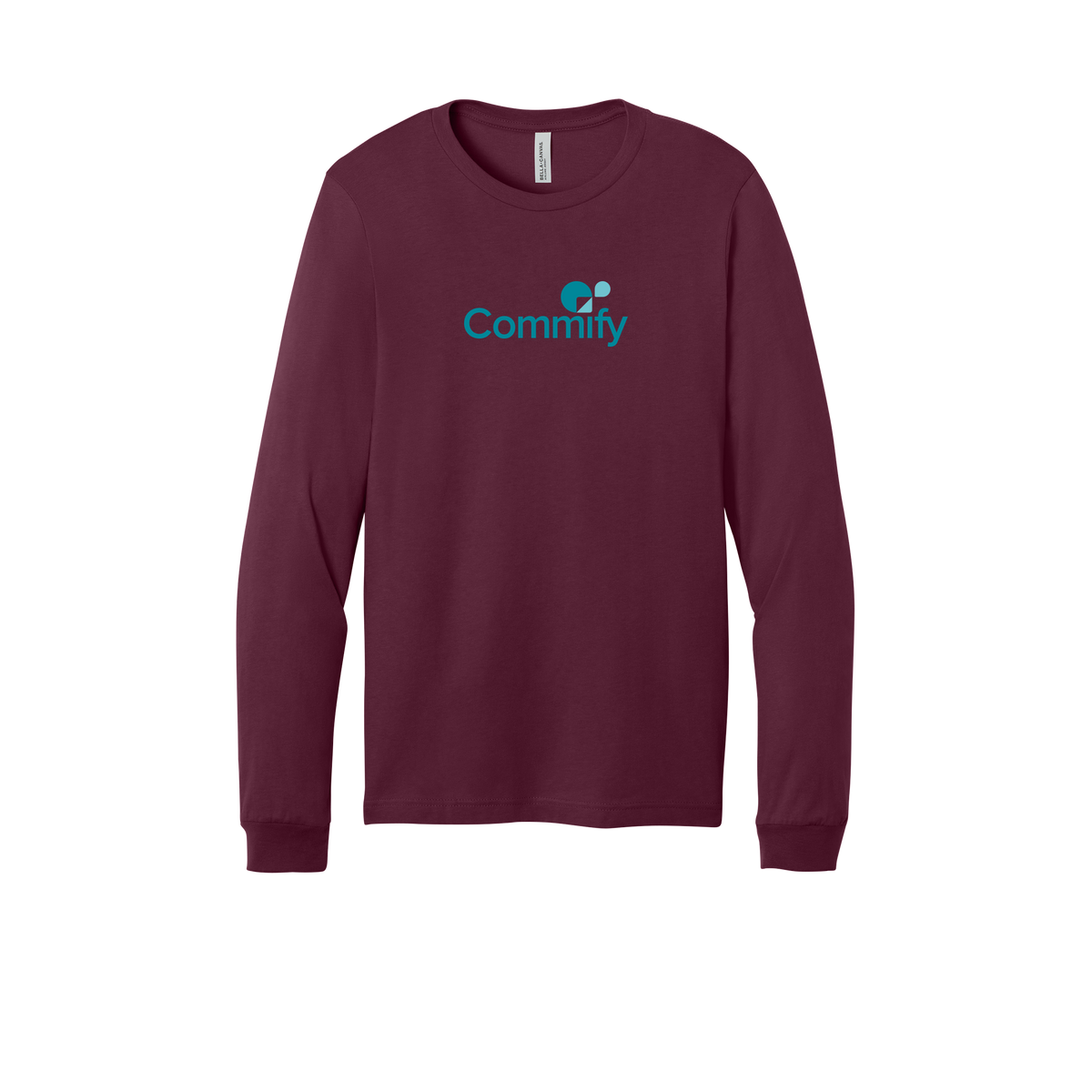 commify-all-season-long-sleeve-tee-dtf-front-3501-maroon-flat-front
