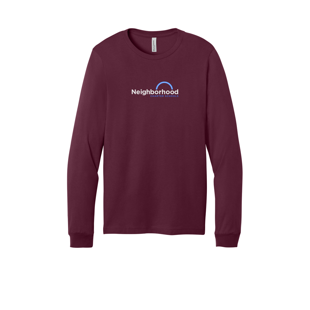 ncschools-all-season-long-sleeve-tee-dtf-front-3501-maroon-flat-front