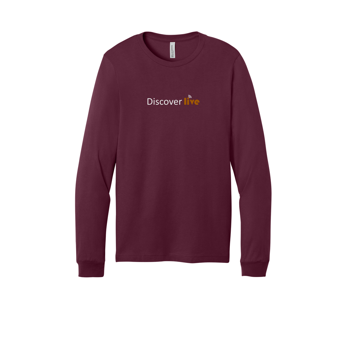 discover-all-season-long-sleeve-tee-dtf-front-3501-maroon-flat-front