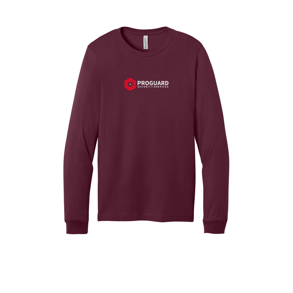 proguardsecurityservices-all-season-long-sleeve-tee-dtf-front-3501-maroon-flat-front