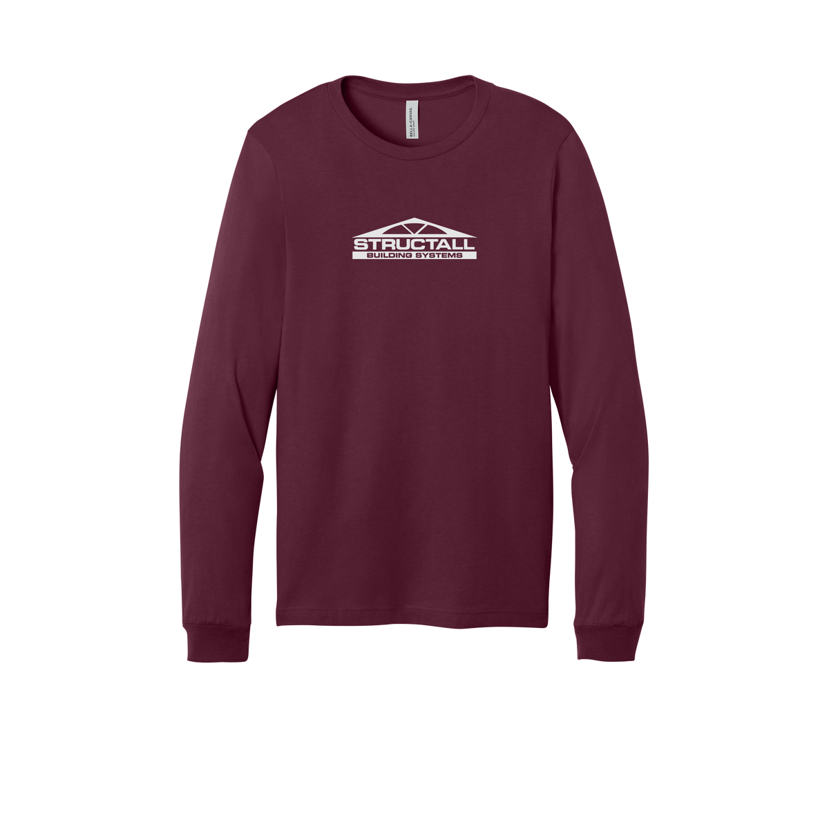 structall-all-season-long-sleeve-tee-dtf-front-3501-maroon-flat-front