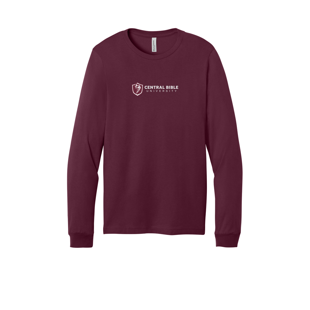 centralbible-all-season-long-sleeve-tee-dtf-front-3501-maroon-flat-front