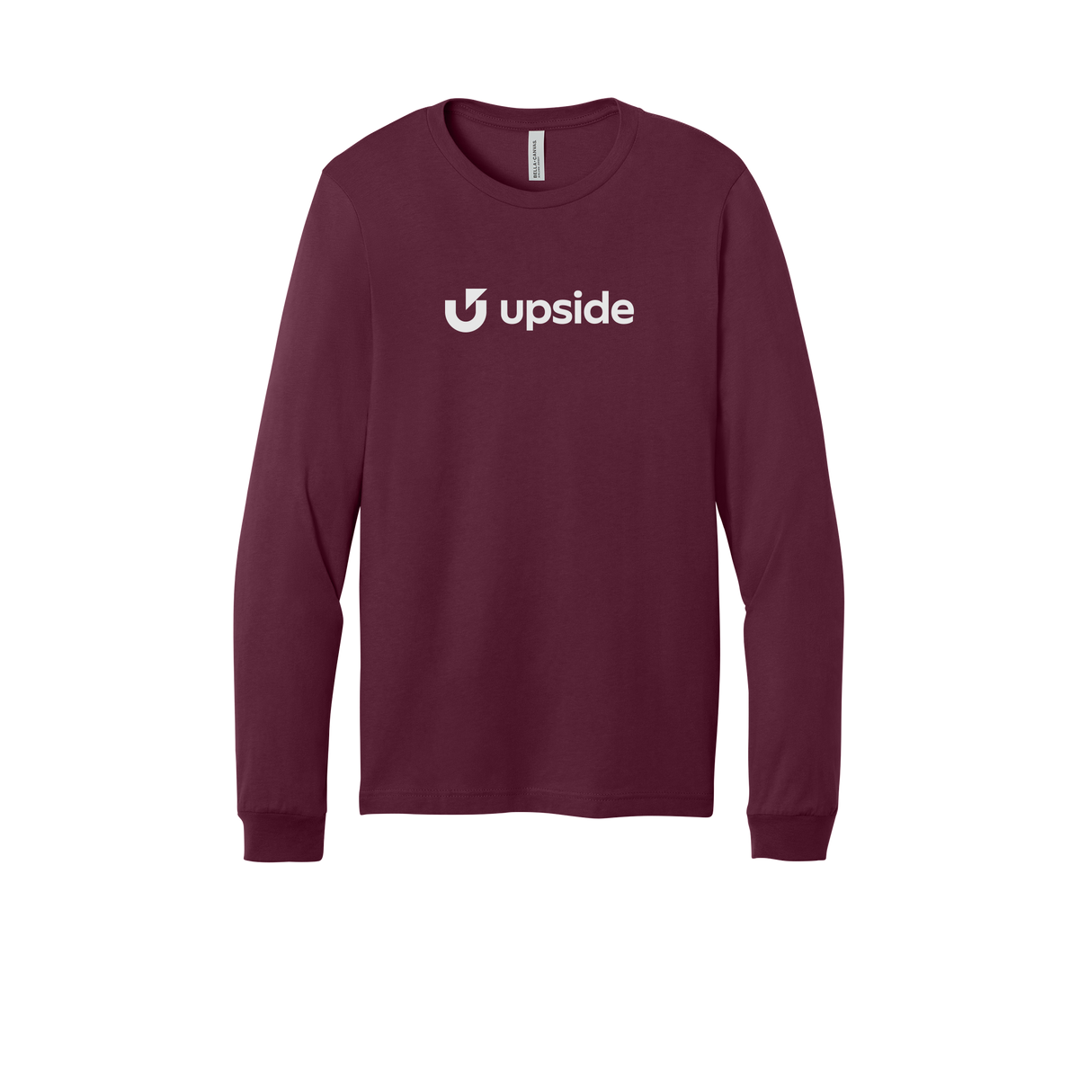 upside-all-season-long-sleeve-tee-dtf-front-3501-maroon-flat-front
