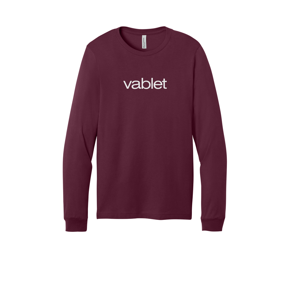 vablet-all-season-long-sleeve-tee-dtf-front-3501-maroon-flat-front