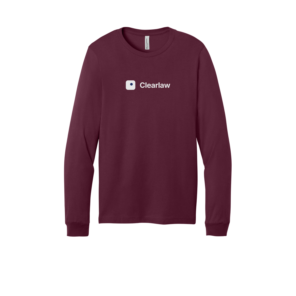 clearlaw-all-season-long-sleeve-tee-dtf-front-3501-maroon-flat-front