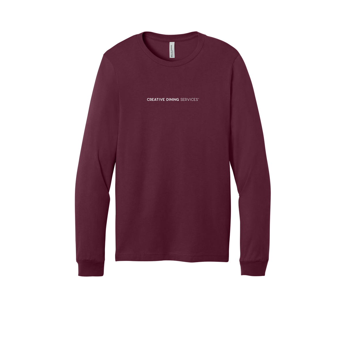 creativedining-all-season-long-sleeve-tee-dtf-front-3501-maroon-flat-front