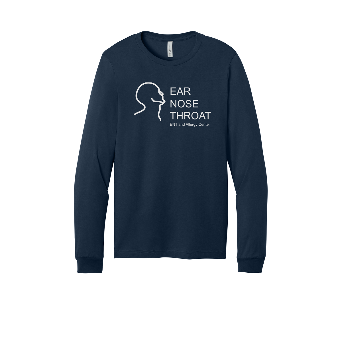 entnwa-all-season-medical-long-sleeve-tee-dtf-front-3501-navy-flat-front