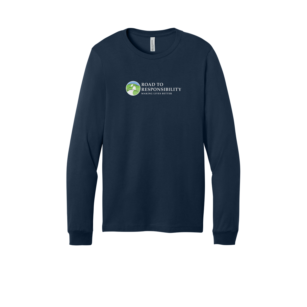 roadtoresponsibility-all-season-long-sleeve-tee-dtf-front-3501-navy-flat-front