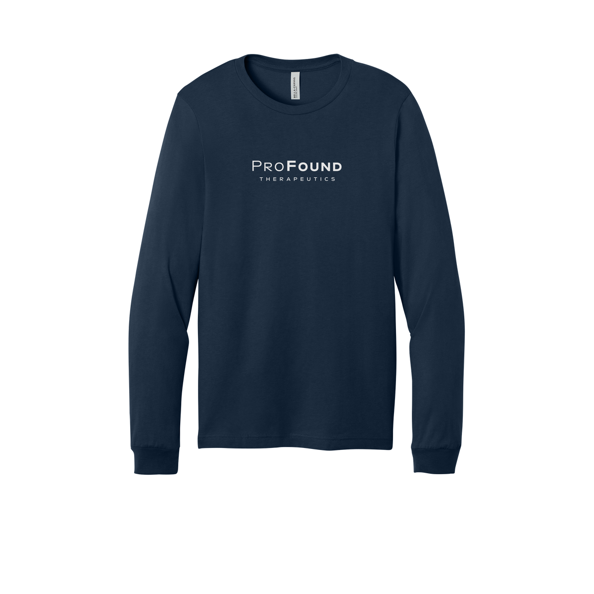 profoundtx-all-season-long-sleeve-tee-dtf-front-3501-navy-flat-front