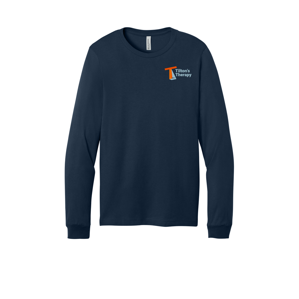 tiltonstherapy-all-season-long-sleeve-tee-dtf-leftchest-3501-navy-flat-front