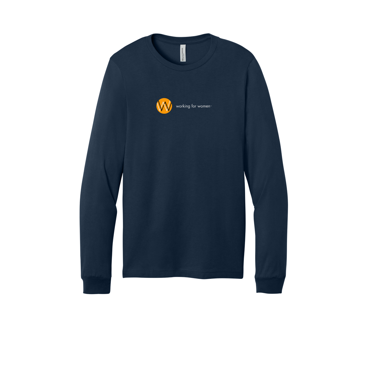 workingforwomen-all-season-long-sleeve-tee-dtf-front-3501-navy-flat-front