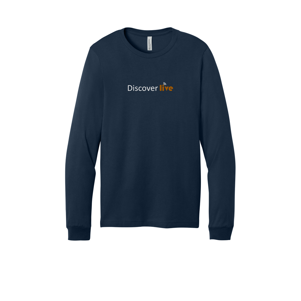 discover-all-season-long-sleeve-tee-dtf-front-3501-navy-flat-front
