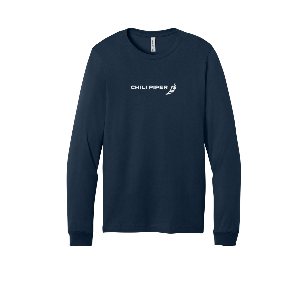 chilipiper-all-season-long-sleeve-tee-dtf-front-3501-navy-flat-front