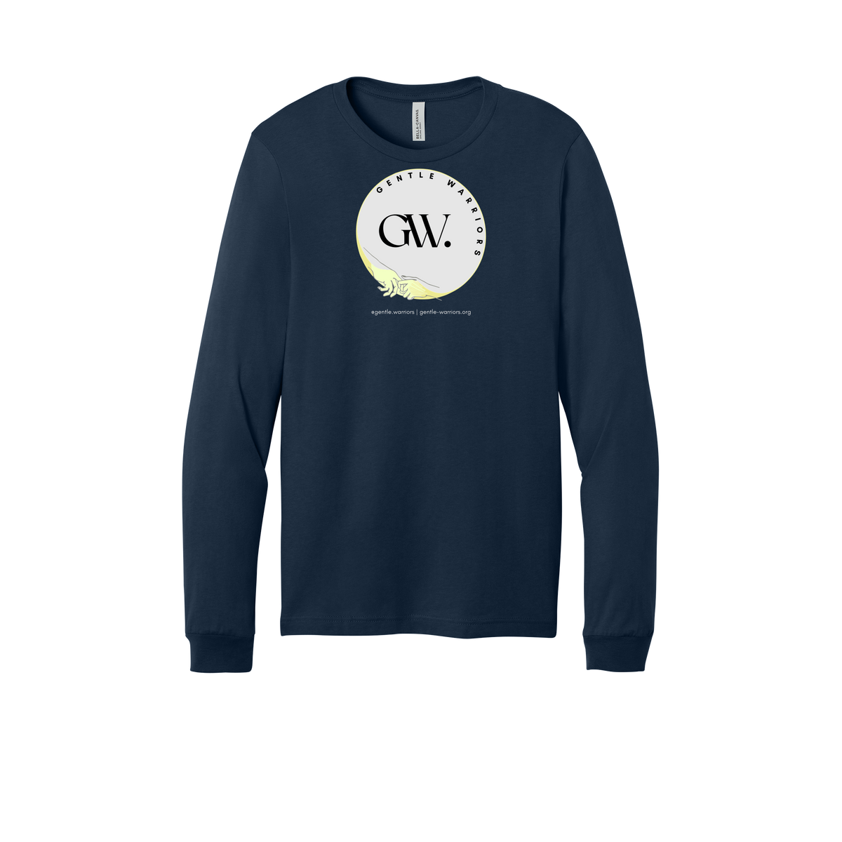 gentle-warriors-all-season-long-sleeve-tee-dtf-front-3501-navy-flat-front