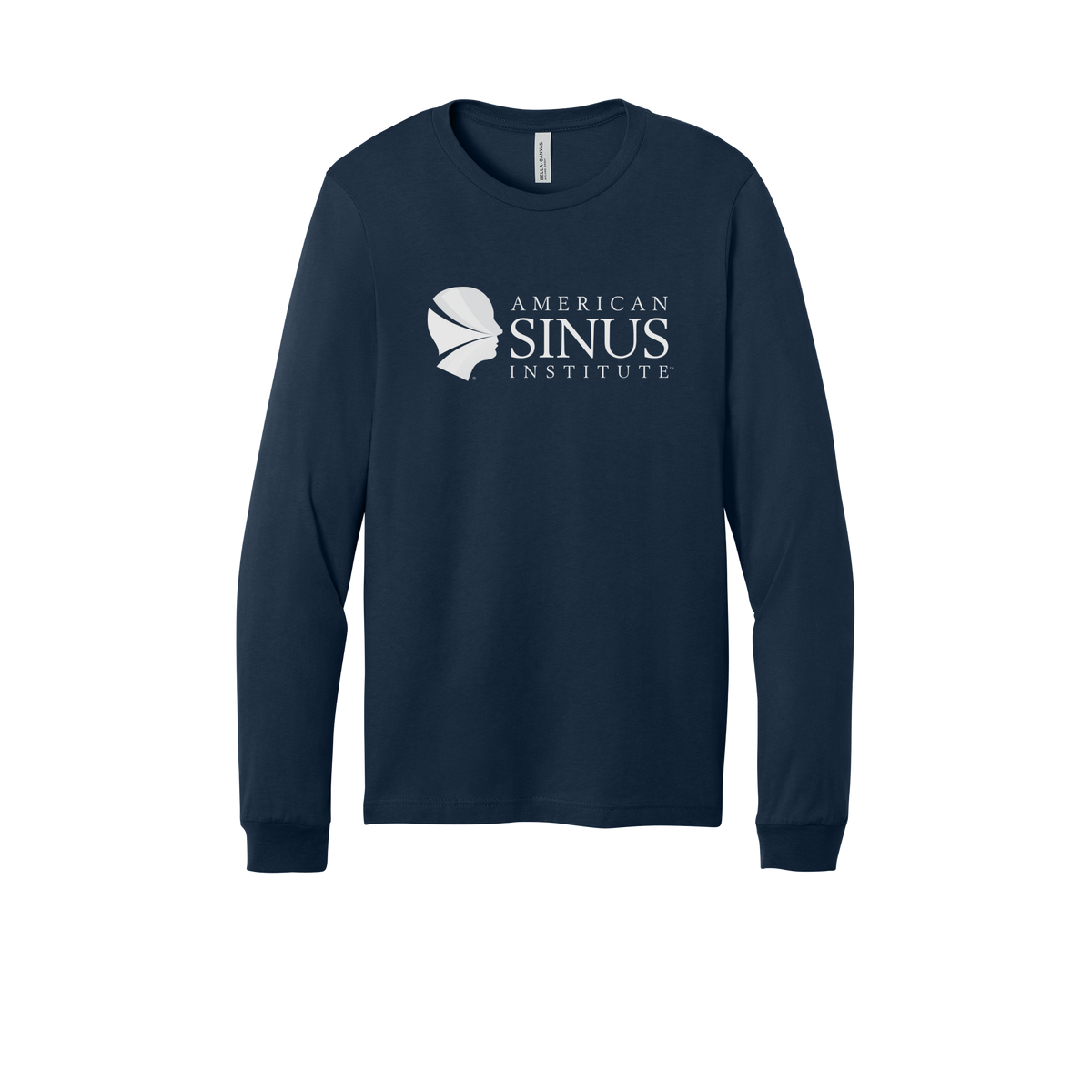 americansinus-all-season-medical-long-sleeve-tee-dtf-front-3501-navy-flat-front